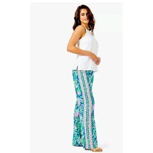 Lilly Pulitzer 32" Bal Harbour Palazzo Pant in Macaw Blue Sweet Escape